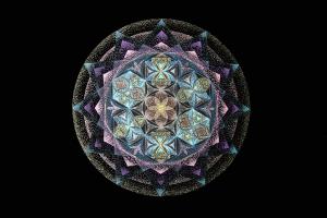 The process of drawing Inner Life Mandala